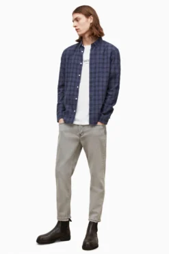 All Saints Blue Coruna Long Sleeve Shirt -ALLSAINTS Sales unnamed file 2030 scaled