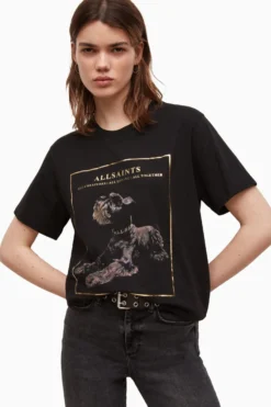All Saints AllSaints Black Dolly Boyfriend T-Shirt