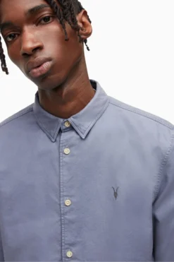 All Saints AllSaints Hermosa Blue Long Sleeve Shirt -ALLSAINTS Sales unnamed file 2057 scaled