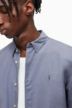 All Saints AllSaints Hermosa Blue Long Sleeve Shirt -ALLSAINTS Sales unnamed file 2058 scaled
