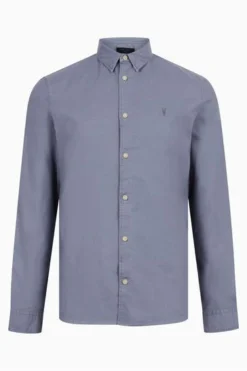 All Saints AllSaints Hermosa Blue Long Sleeve Shirt -ALLSAINTS Sales unnamed file 2061