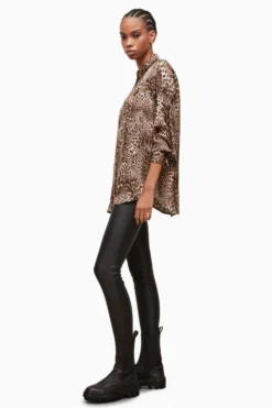 All Saints AllSaints Brown Inez Kiku Shirt -ALLSAINTS Sales unnamed file 2071 scaled