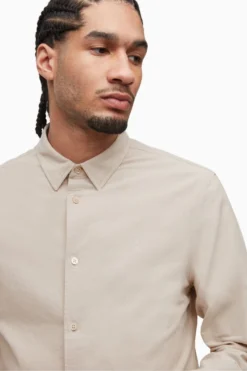 All Saints Natural Lovell Long Sleeve Shirt -ALLSAINTS Sales unnamed file 2089 scaled