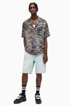 All Saints AllSaints Green Kisli Short Sleeve Shirt -ALLSAINTS Sales unnamed file 2102 scaled