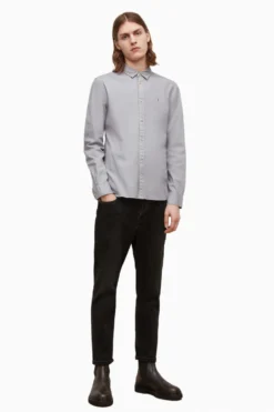 All Saints AllSaints Blue Hawthorne Long Sleeve Shirt -ALLSAINTS Sales unnamed file 2124 scaled