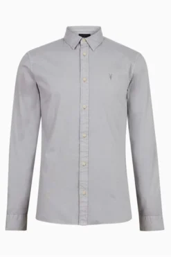 All Saints AllSaints Blue Hawthorne Long Sleeve Shirt -ALLSAINTS Sales unnamed file 2127