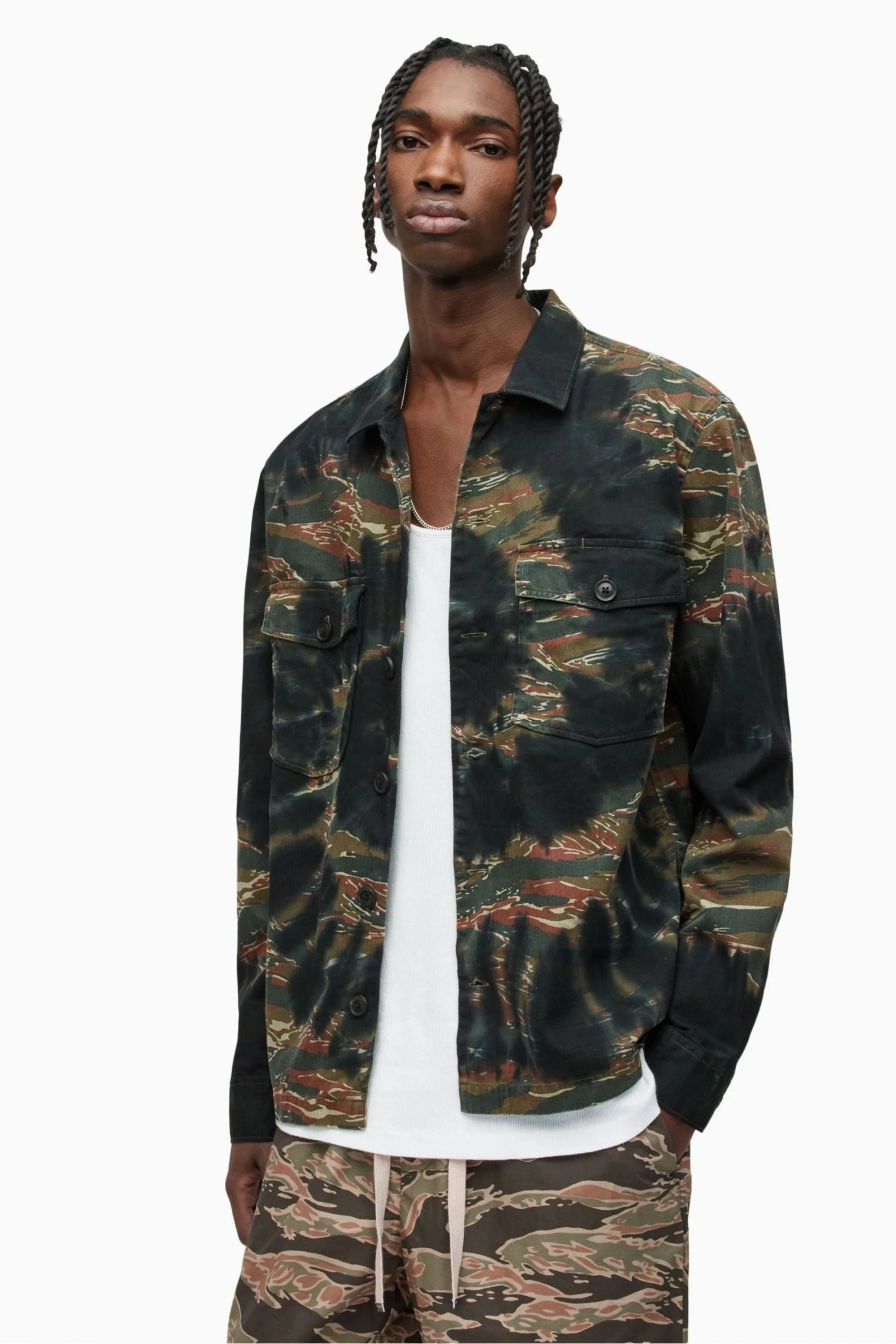 All Saints AllSaints Dockweiler Brown Long Sleeve Shirt 3 All Saints AllSaints Dockweiler Brown Long Sleeve Shirt