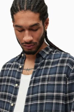 All Saints AllSaints Mettah Grey Long Sleeve Shirt -ALLSAINTS Sales unnamed file 2170 scaled