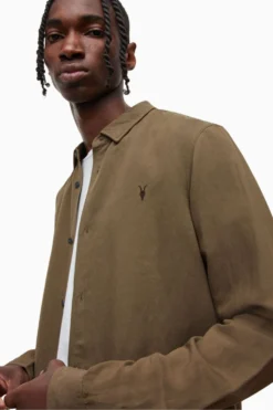 All Saints AllSaints Green Sobo Long Sleeve Shirt -ALLSAINTS Sales unnamed file 2176 scaled