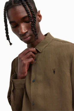 All Saints AllSaints Green Sobo Long Sleeve Shirt -ALLSAINTS Sales unnamed file 2177 scaled