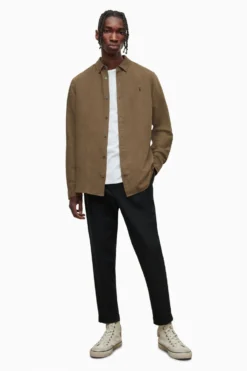 All Saints AllSaints Green Sobo Long Sleeve Shirt -ALLSAINTS Sales unnamed file 2178 scaled