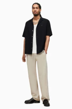 All Saints AllSaints Black Mattole Short-Sleeved Shirt