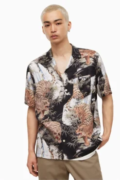 All Saints AllSaints Sumerian Black Shirt