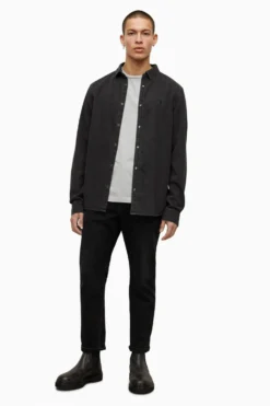 All Saints AllSaints Gleason Long Sleeve Black Shirt -ALLSAINTS Sales unnamed file 2266 scaled