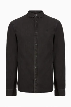 All Saints AllSaints Gleason Long Sleeve Black Shirt -ALLSAINTS Sales unnamed file 2268 scaled