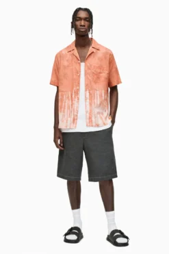 All Saints AllSaints Orange Hera Short Sleeve Shirt -ALLSAINTS Sales unnamed file 2273 scaled