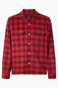 All Saints AllSaints Red Beyond Long-Sleeved Shirt -ALLSAINTS Sales unnamed file 2289