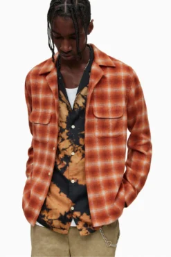 All Saints Orange Jacinto Long-Sleeved Shirt -ALLSAINTS Sales unnamed file 2291 scaled
