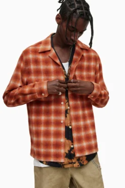 All Saints Orange Jacinto Long-Sleeved Shirt -ALLSAINTS Sales unnamed file 2292 scaled