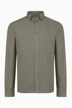 All Saints AllSaints Grey Hawthorne Long Sleeve Shirt -ALLSAINTS Sales unnamed file 2302 scaled