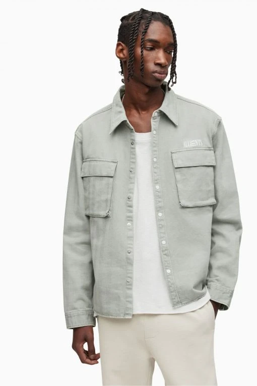 All Saints AllSaints Green Stockton Shirt -ALLSAINTS Sales unnamed file 2311