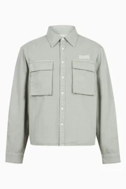 All Saints AllSaints Green Stockton Shirt -ALLSAINTS Sales unnamed file 2317