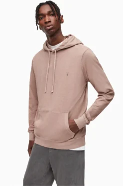 All Saints Pink Ossage Pullover Hoodie