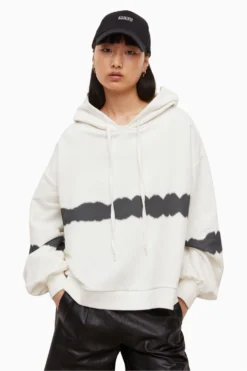 All Saints AllSaints Rihan White TYStripe Hoodie