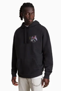 All Saints AllSaints Black Worx Oth Hoodie