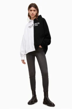 All Saints AllSaints Black Split Date Block Hoodie -ALLSAINTS Sales unnamed file 2452 scaled