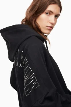 All Saints AllSaints Black Talon Stud Hoodie -ALLSAINTS Sales unnamed file 2480 scaled