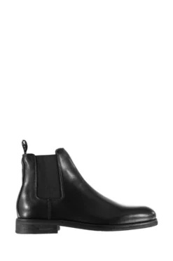 All Saints AllSaints Harley Black Chelsea Satin Leather Boots