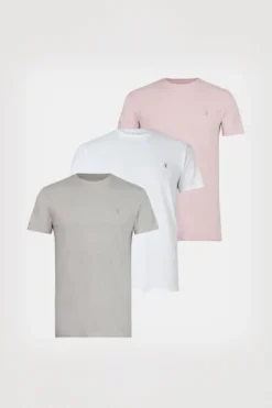 All Saints AllSaints Pink Tonic Short-Sleeved Crew-Neck T-Shirts 3 Pack -ALLSAINTS Sales unnamed file 266