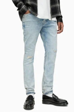 All Saints AllSaints Blue Cigarette Damaged Jeans
