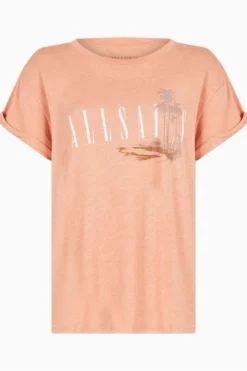 All Saints AllSaints Orange Arbor Anna T-Shirt -ALLSAINTS Sales unnamed file 286