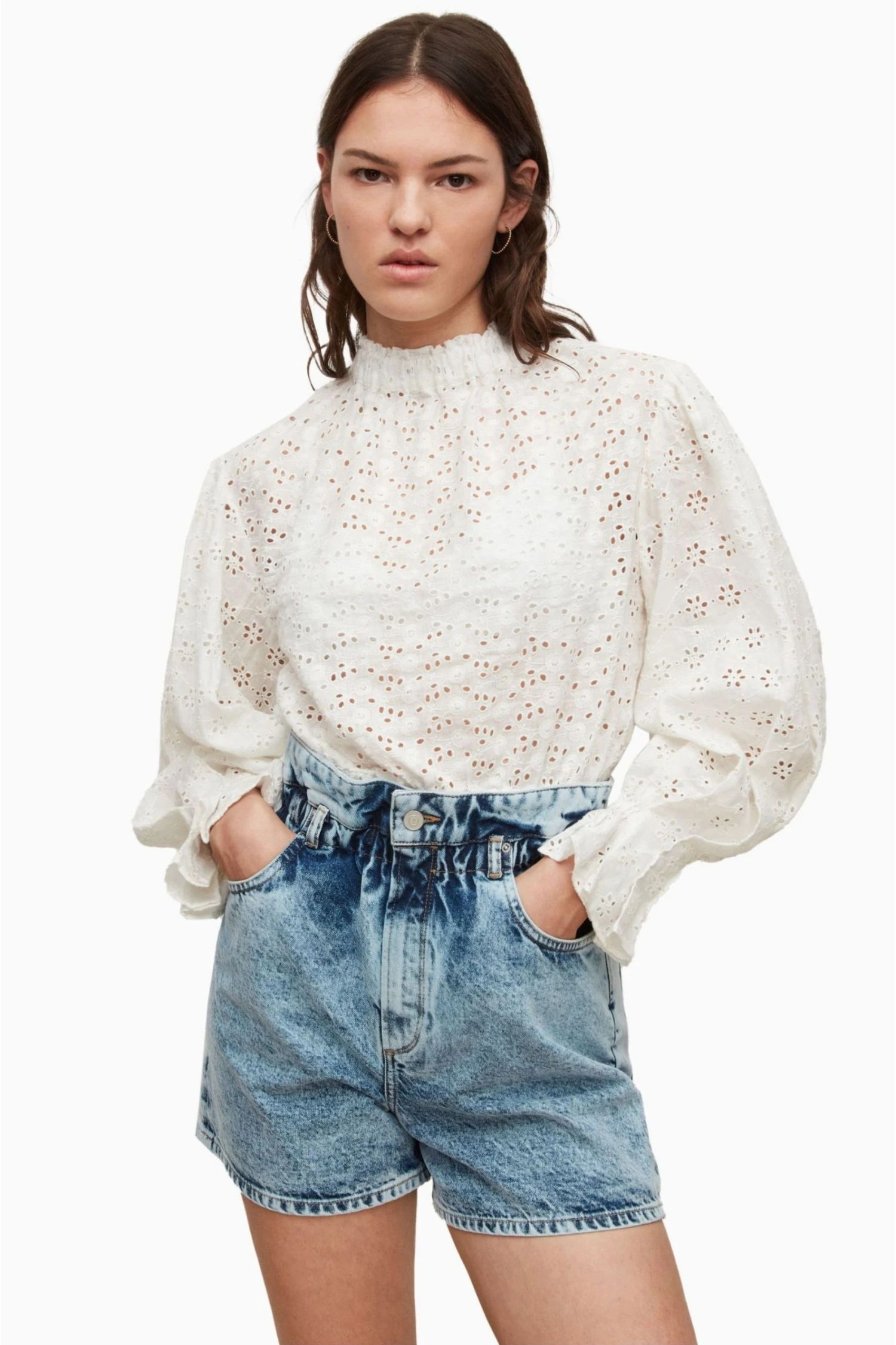 All Saints AllSaints White Luna Broderie Top 4 All Saints AllSaints White Luna Broderie Top - Image 3