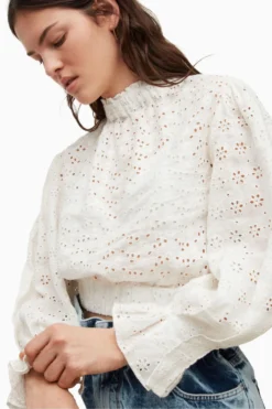 All Saints AllSaints White Luna Broderie Top 12 All Saints AllSaints White Luna Broderie Top -ALLSAINTS Sales unnamed file 2882 scaled