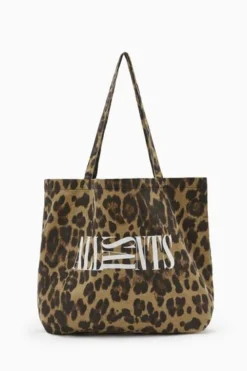 All Saints AllSaints Green Oppose Leopard Tote Bag -ALLSAINTS Sales unnamed file 3038