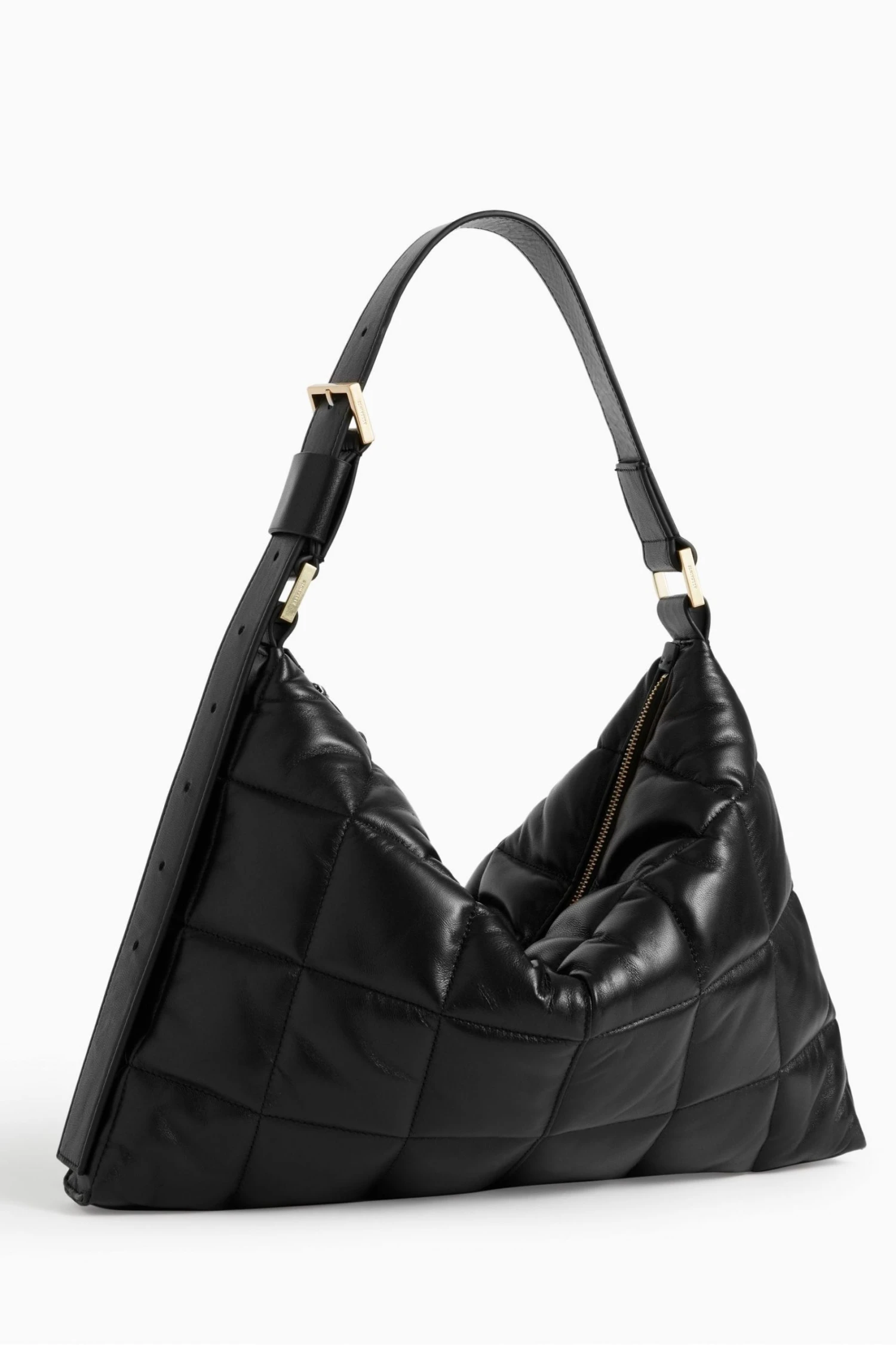 All Saints AllSaints Black Edbury Quilt Bag 4 All Saints AllSaints Black Edbury Quilt Bag - Image 2