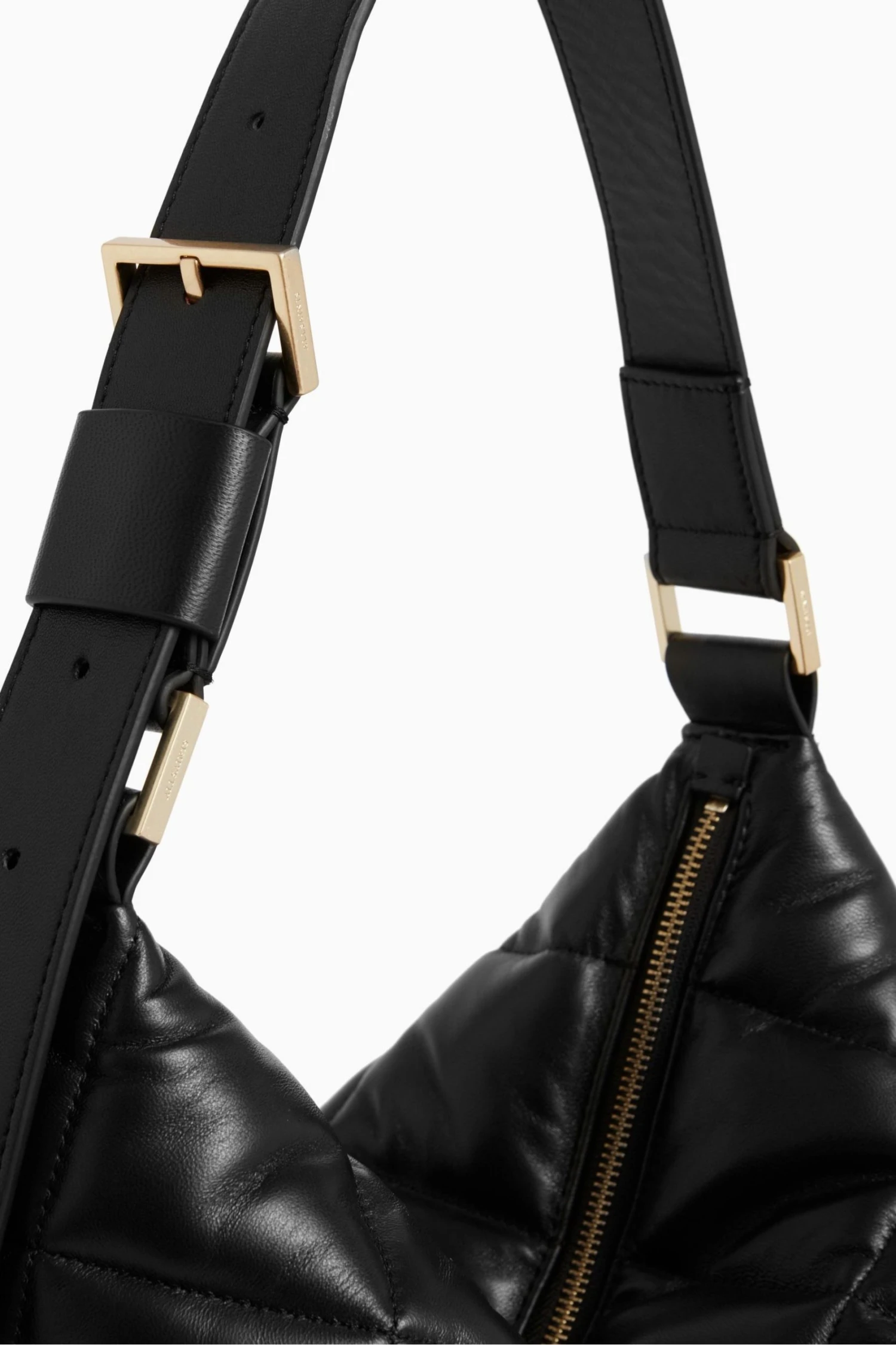 All Saints AllSaints Black Edbury Quilt Bag 5 All Saints AllSaints Black Edbury Quilt Bag - Image 3