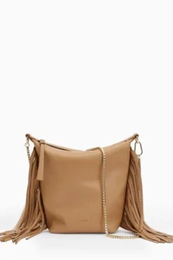 All Saints Brown Evaline Fringe Xbody Bag -ALLSAINTS Sales unnamed file 3053