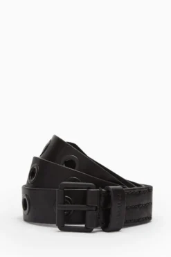 All Saints AllSaints Corben Black Wash Belt