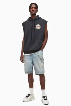 All Saints Blue Alva Damaged Shorts -ALLSAINTS Sales unnamed file 3093 scaled