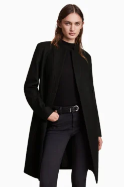 All Saints AllSaints Sidney Black Coat