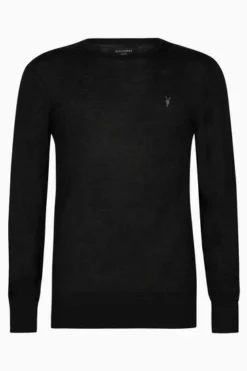 All Saints Black Mode Merino Crew Jumper -ALLSAINTS Sales unnamed file 3147