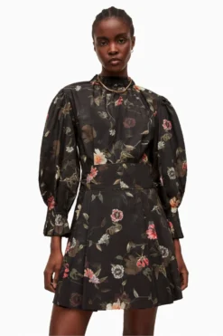 All Saints AllSaints Black Luna Kaneshon Dress