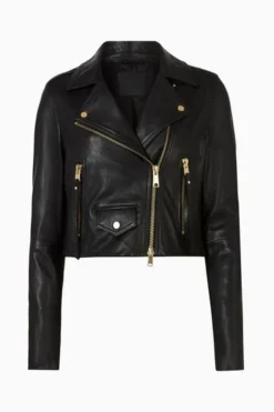 All Saints AllSaints Elora Black Biker Jacket -ALLSAINTS Sales unnamed file 3185