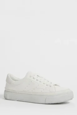 All Saints AllSaints White Trish Low Top Lace-Up Trainers -ALLSAINTS Sales unnamed file 3204