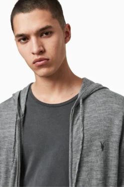 All Saints AllSaints Grey Mode Merino Zip Hoodie -ALLSAINTS Sales unnamed file 3216 scaled