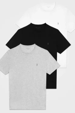 All Saints AllSaints White/Black/Grey Tonic T-Shirt Three Pack -ALLSAINTS Sales unnamed file 3224